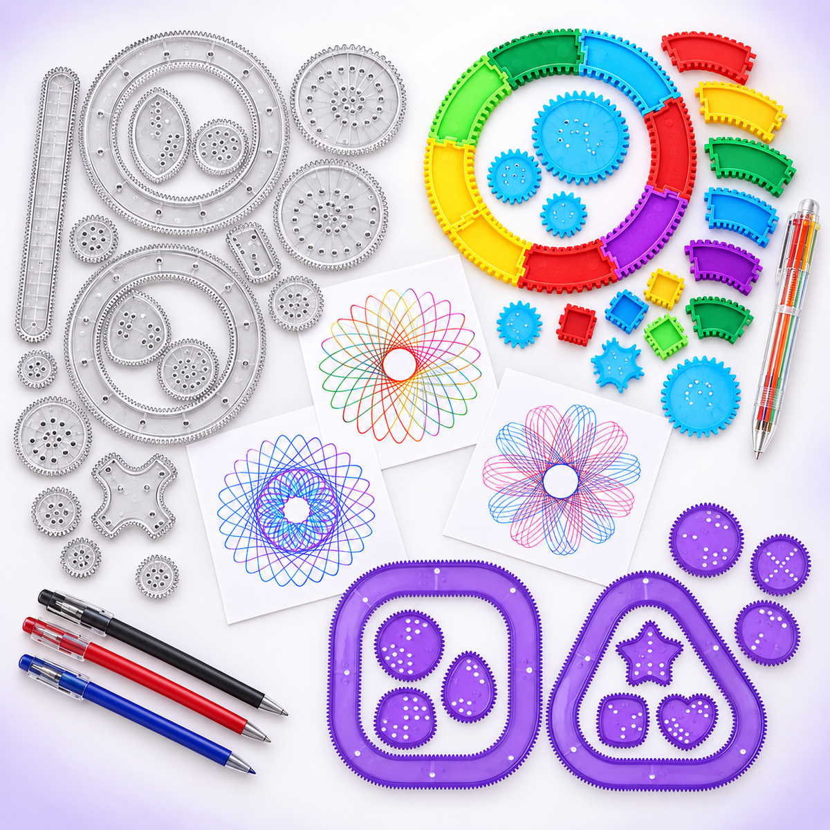 Spiroza Deluxe Spirograph Set – Complete Collection, Gift-Ready