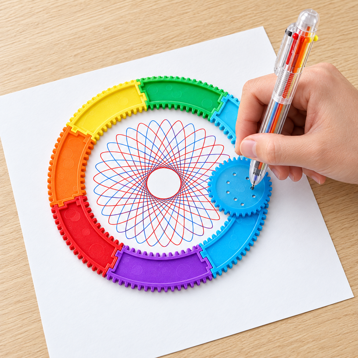 Spiroza Spirograph Art Stencil Set – Flower & Geometric Templates