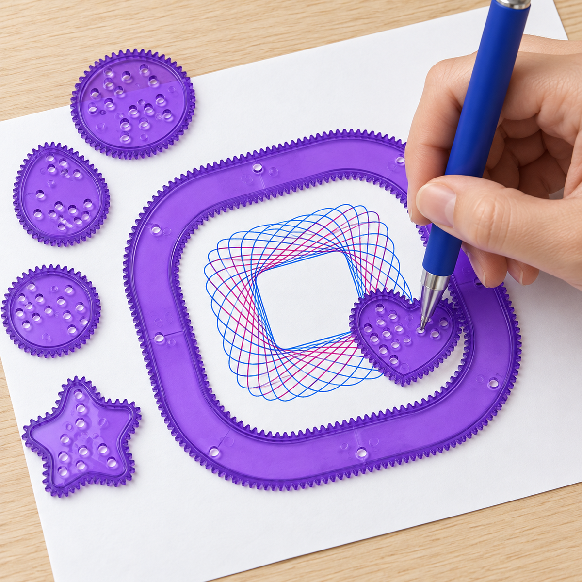 Spiroza Spirograph Set for Beginners – Multi-Function Kids Drawing Kit