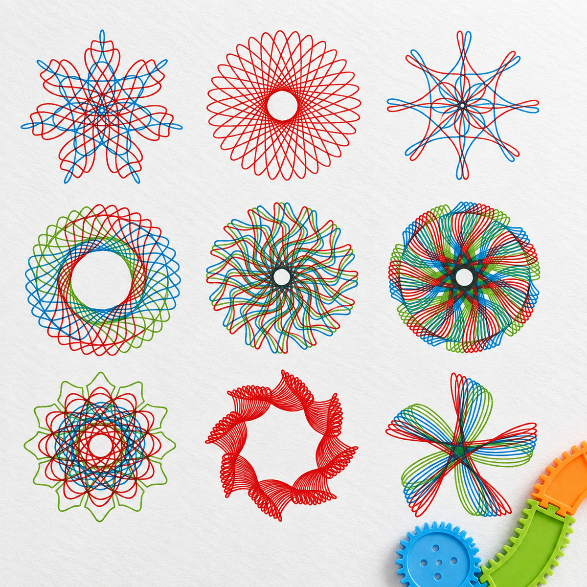 Spiroza Deluxe Spirograph Set – Complete Collection, Gift-Ready
